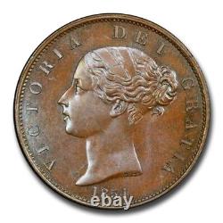 1854 Great Britain 1/2 Penny Victoria MS-63 PCGS (Brown)