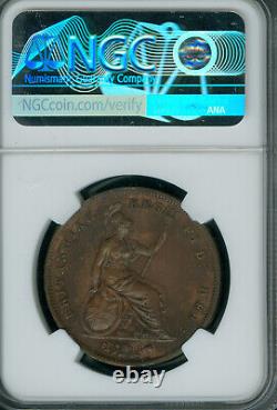 1854 Great Britain Penny Ngc Ms63 Br Unc Detail Mac Exfs Exceptional 1st Strike