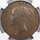 1857 Small Date Great Britain Penny Ngc Au 58 Bn