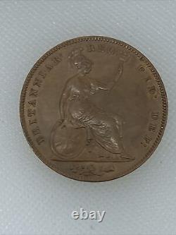 1857 great britain penny high grade Z1