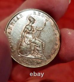 1858/7 Great Britain Victoria Halfpenny Choice Uncirculated Lustrous See Video