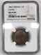 1860 Great Britain Copper 1/2 Penny Ngc Ms-63 Bn