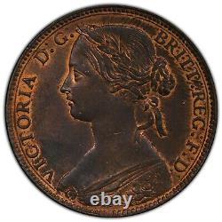 1860 Great Britain Penny 1D PCGS MS63BN Toothed Border LCW SHIELD S-3954