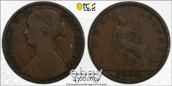 1860 Great Britain Penny 1D PCGS VF20 LCWithSHIELD SIG BELOW BUST S-3954