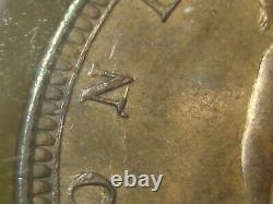 1860 Victorian Penny from Great Britain, N over Z Variety, F-10A, MS64RB, Rare