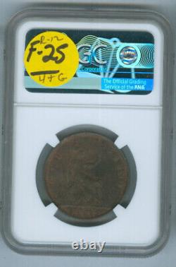 1861 F-25 Obverse 4, Reverse G Great Britain Penny Ngc Vf-30 Bn