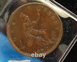 1862 Great Britain Penny Xf Kb9