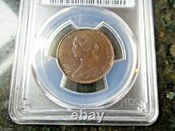 1863 Great Britain Half Penny 1/2D PCGS AU55 (S-3956)-FREE SHIPPING