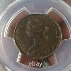 1863 Great Britain Half Penny 1/2D PCGS AU55 (S-3956)-FREE SHIPPING