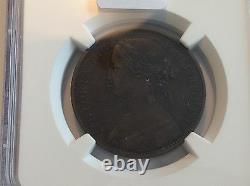 1864 Great Britain Penny Plain 4 NGC XF 40 Brown Key Date