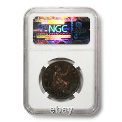 1865/3 Great Britain Victoria Penny AU-50-BN NGC Encapsulated Bronze Coin