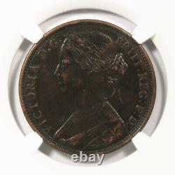 1865/3 Great Britain Victoria Penny AU-50-BN NGC Encapsulated Bronze Coin