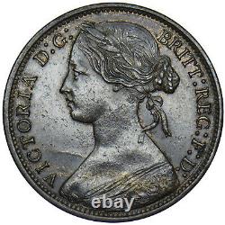 1865 Penny Victoria British Bronze Coin V Nice