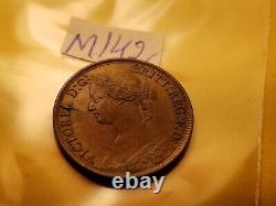 1866 Great Britain Farthing Coin IDm142