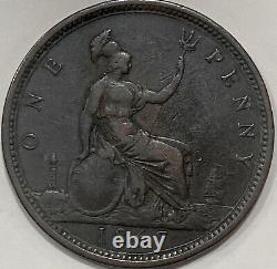 1867 Great Britain Large Penny Near Uncirculated Rare Coin