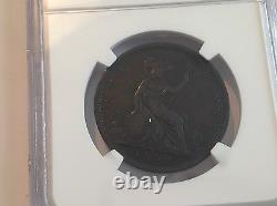 1869 Great Britain Penny NGC VF 35 Brown Key Date