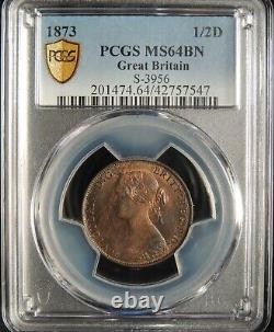 1873 1/2d Great Britain Half Penny S-3956 Pcgs Ms64bn #42757547 Huge Eye Appeal