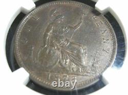 1873 Great Britain Penny NGC UNC Details Cleaned