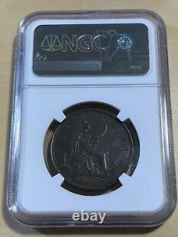 1877 Great Britain 1 Large Penny Graded AU58 by NGC