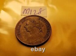 1878 Great Britain Farthing Coin IDm128