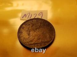 1883 Great Britain Farthing Coin IDm129