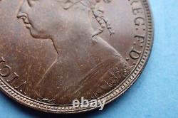 1884, One Penny, Victoria, Very Nice, as shown