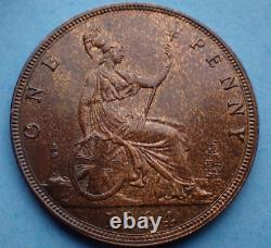 1884, One Penny, Victoria, Very Nice, as shown