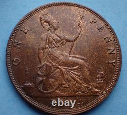 1884, One Penny, Victoria, Very Nice, as shown