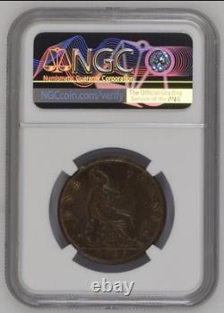 1885 Great Britain Penny Certified NGC AU-58 Brown