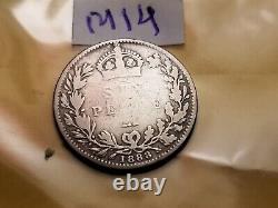 1888 Great Britain Sixpence Silver Coin IDm14