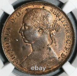 1891 NGC MS 63 Victoria Penny Great Britain RB Mint State Coin (20070302C)