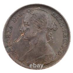 1892 Great Britain 1 Penny in XF Condition Lamination Error KM #755