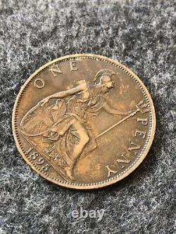 1895 Great Britain Penny XF+ KM-790