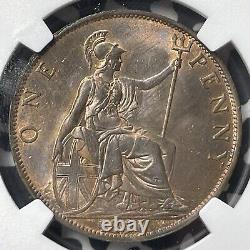 1896 Great Britain 1 Penny NGC MS62BN Lot#G8437 Nice UNC