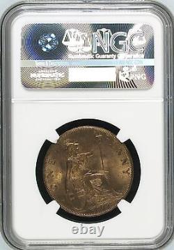 1897-Great Britain Penny-Victoria LOW SEA LEVEL Red Brown (MS 64-NGC)