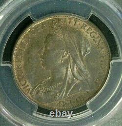 1897 Great Britain Penny Victoria Pcgs Ms64 Red Brown (954)