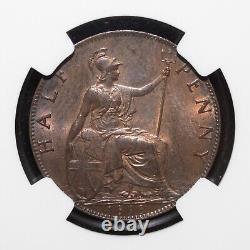 1898 Great Britain 1/2 Penny MS 62 BN NGC (L0816)