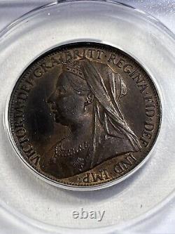 1898 Great Britain 1 Large Penny Graded MS 64 BN by ANACS