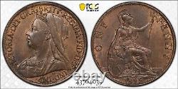 1899 Great Britain One Penny PCGS MS62BN Top Pop 1/0 Registry Coin 1D S-3961
