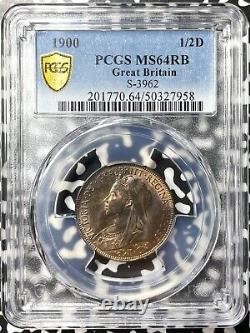 1900 Great Britain 1/2 Half Penny PCGS MS64RB Lot#G7833 Choice UNC! S-3962