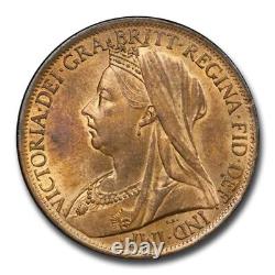 1901 Great Britain Penny Victoria MS-64 PCGS (Red/Brown)