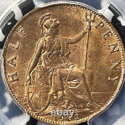 1902 Great Britain 1/2 Penny PCGS MS64RB Lot#G3505 Choice UNC! S-3991