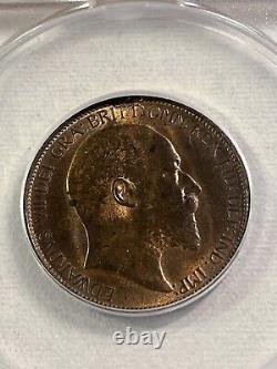 1903 Great Britain Half Penny Graded MS 62 RB by ANACS
