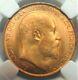 1903 Great Britain Half Penny Ngc Ms 66 Rd Finest Known Top Population (#110)