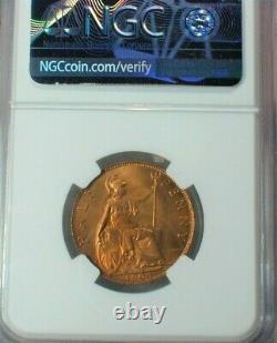 1903 Great Britain Half Penny NGC MS 66 RD Finest Known Top Population (#110)