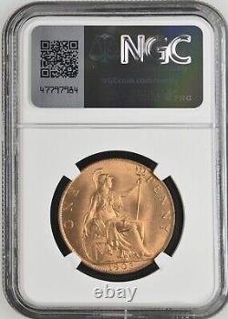 1903 Great Britain Penny NGC MS 64 RD