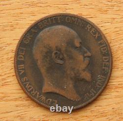 1903 open 3, Penny, Edward VII (1901-1910) Rare