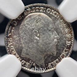 1904 Great Britain Maundy 1 Penny NGC MS66 Lot#G5396 Silver! Gem BU