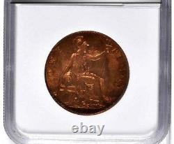 1911 Great Britain 1 Penny, NGC MS 65 RD, Red, None Finer At NGC