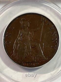 1919-KN Great Britain 1 Large Penny Graded VF 30 by ANACS Low Mintage